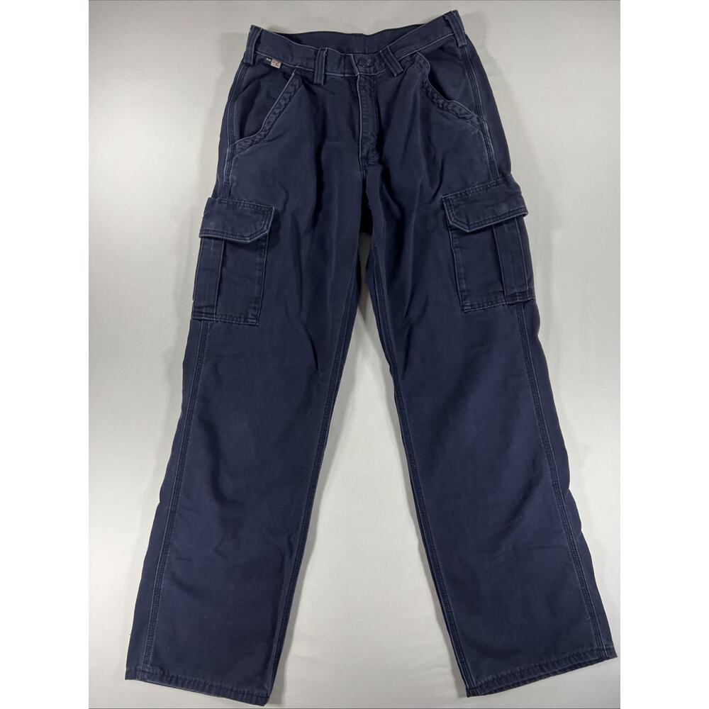 Carhartt FR Pants Mens 30x32 Work Pants Original Fit Cargo 2112 Cat 2 Blue - Picture 4 of 10